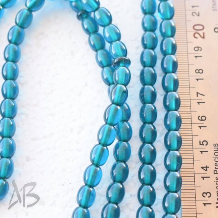 تسبیح سندلوس اصل بودار صددانه (101 دانه) کد 1013 تراش بیضی نیلی رنگ آقابزرگ - Image 7