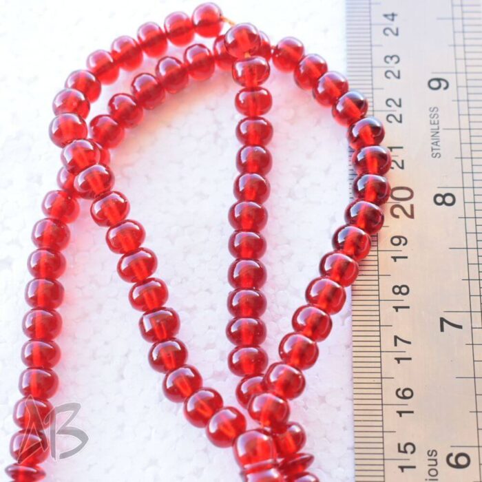 تسبیح سندلوس اصل بودار صددانه (101 دانه) کد 1016 شلغمی قرمز خوشرنگ آقابزرگ - Image 5