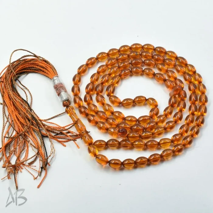 تسبیح سندلوس اصل معطر صد دانه بیضی کوچک سندانی کد 733 - Image 4