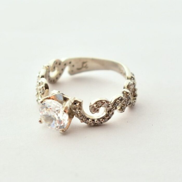 انگشتر نقره زنانه سولیتر