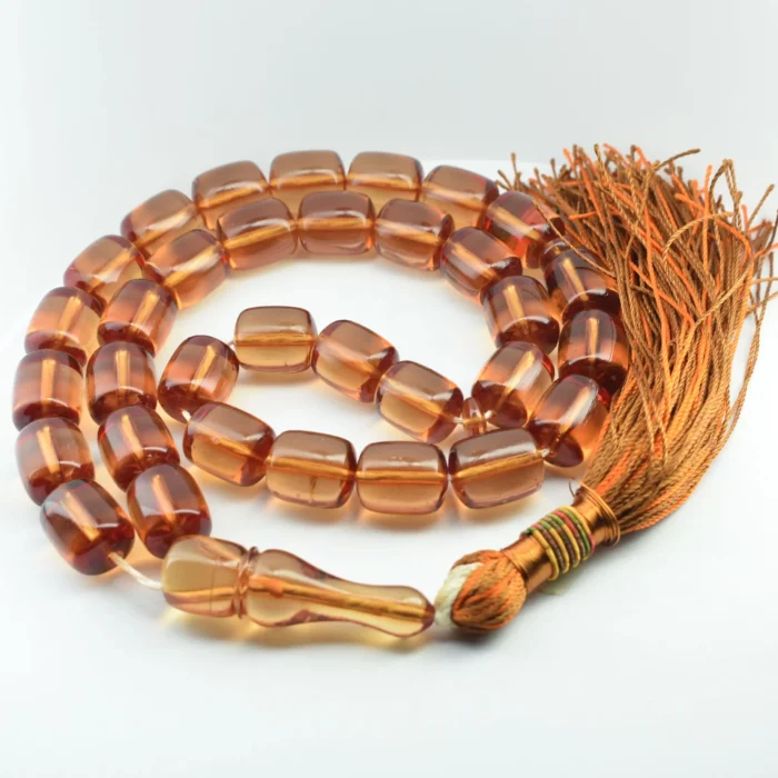 تسبیح سندلوس 33 دانه اصل کد 1018 بودار تراش استوانه‌ای شمش ویتنامی کمیاب بسیار زیبا آقابزرگ - Image 4