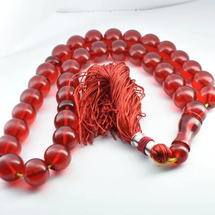 تسبیح کهربای 33 دانه خیلی خوشرنگ و زیبا کد 1021 آقابزرگ - Image 5