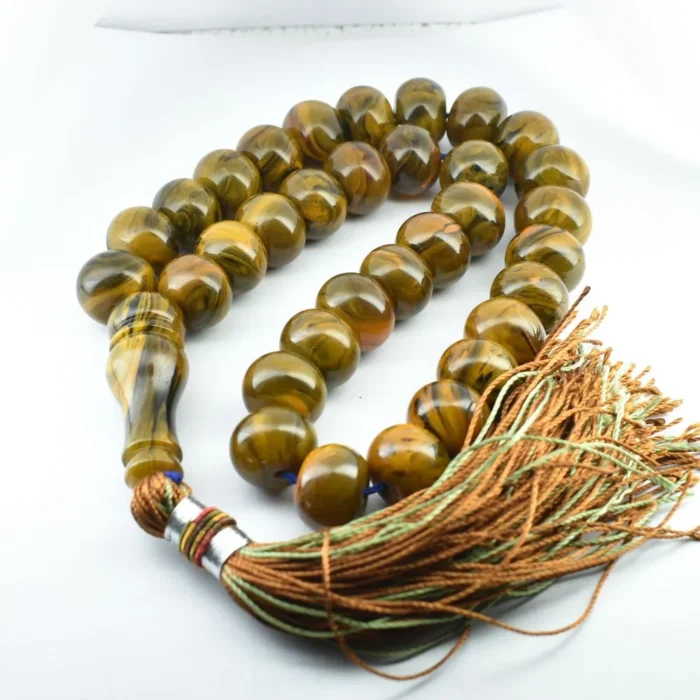 تسبیح کهربای 33 دانه درشت و خوش دست کد 1022 آقابزرگ - Image 6