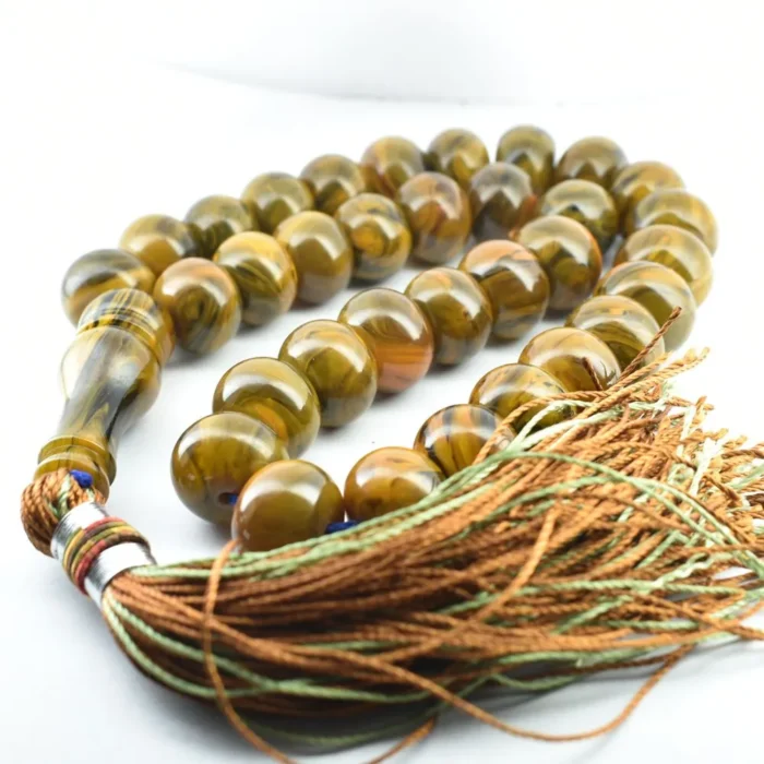 تسبیح کهربای 33 دانه درشت و خوش دست کد 1022 آقابزرگ - Image 7