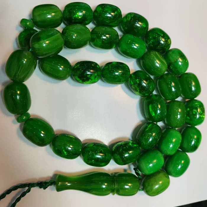 تسبیح سندلوس اصل کلکسیونی بودار 33 دانه خربزه‌ای هنگ کنگی نایاب کد ۱۰۲۳ - Image 3