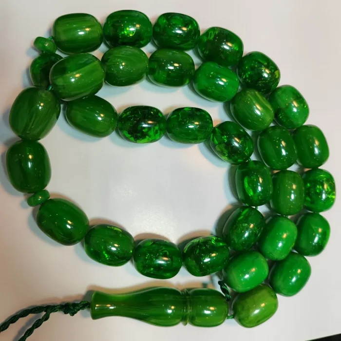 تسبیح سندلوس اصل کلکسیونی بودار 33 دانه خربزه‌ای هنگ کنگی نایاب کد ۱۰۲۳ - Image 5