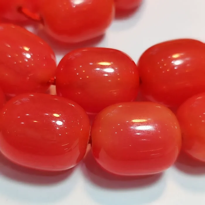 تسبیح سندلوس اصل کلکسیونی بودار 33 دانه خربزه‌ای آلمانی (تراش هنگ کنگ) نایاب کد ۱۰۲۵ - Image 3