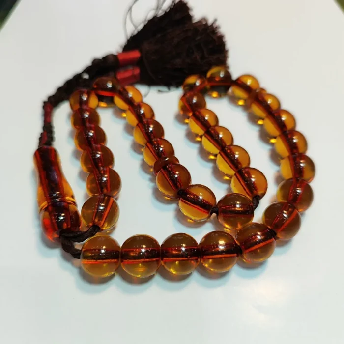 تسبیح سندلوس 33 دانه اصل نفیس کد 1026 بودار تراش گرد بسیار خاص و جذاب آقابزرگ - Image 4