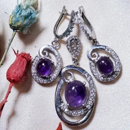 نیم ست نقره آماتیس یا آمتیست اصل