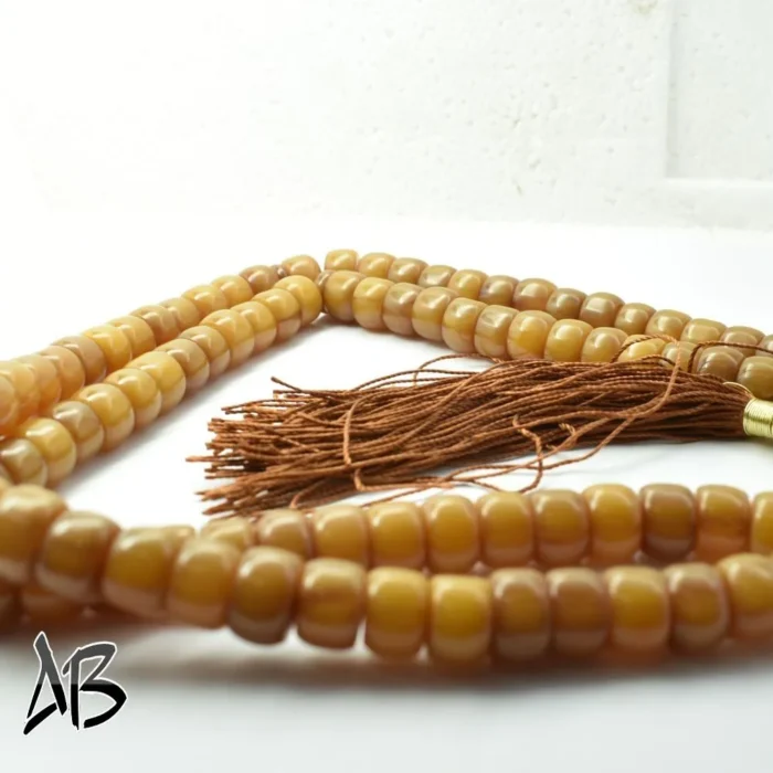 تسبیح سندلوس 100 دانه (101 دانه) بودار تراش قیچی خوشرنگ کد 1035 آقابزرگ - Image 4