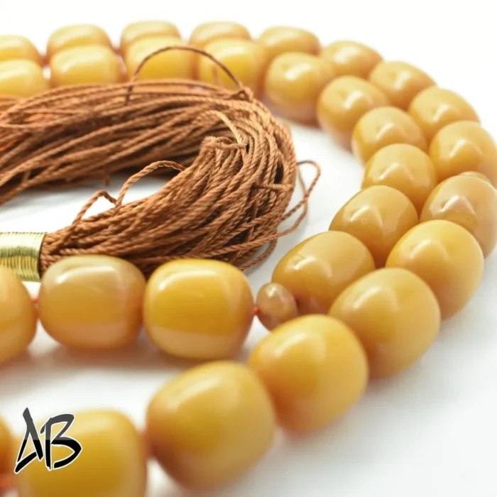 تسبیح سندلوس 33 دانه کد 1036 بودار تراش استوانه‌ای لبه گرد خوشرنگ آقابزرگ - Image 4