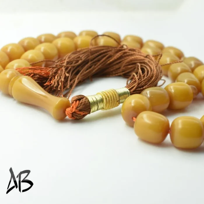 تسبیح سندلوس 33 دانه کد 1036 بودار تراش استوانه‌ای لبه گرد خوشرنگ آقابزرگ - Image 5