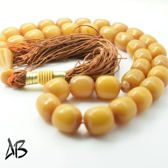 تسبیح سندلوس 33 دانه کد 1036 بودار تراش استوانه‌ای لبه گرد خوشرنگ آقابزرگ - Image 7