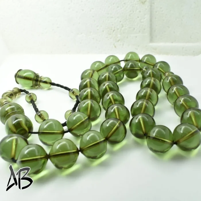 تسبیح سندلوس اصل کلکسیونی 33 دانه استانبولی قپاندار تراش کردستان کد 1039 - Image 11