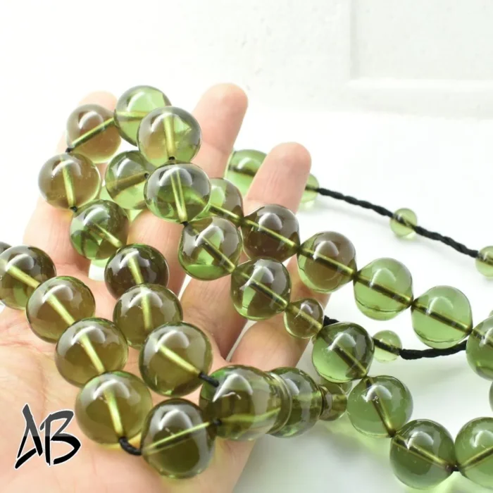 تسبیح سندلوس اصل کلکسیونی 33 دانه استانبولی قپاندار تراش کردستان کد 1039 - Image 9