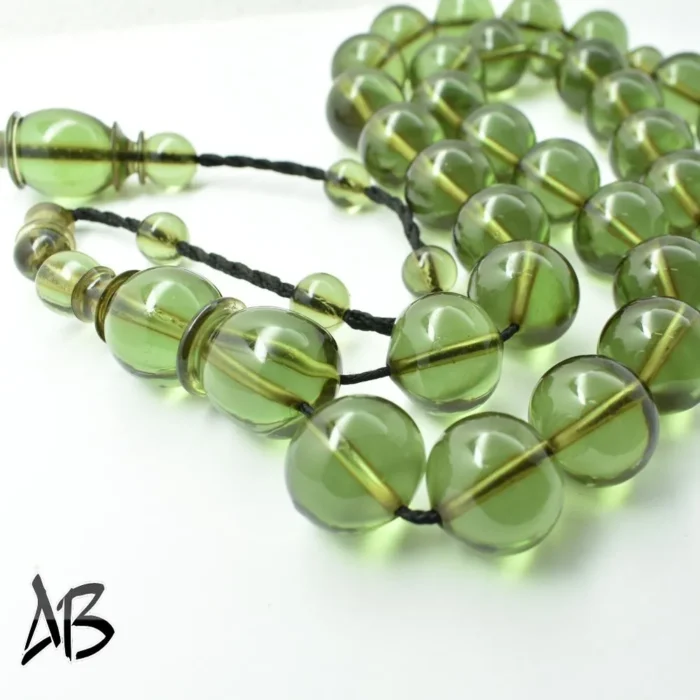 تسبیح سندلوس اصل کلکسیونی 33 دانه استانبولی قپاندار تراش کردستان کد 1039 - Image 5