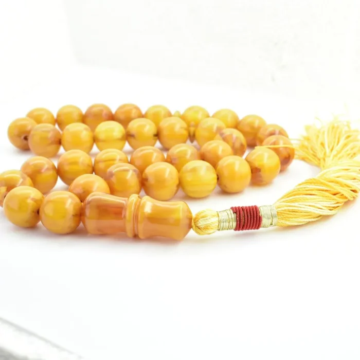 تسبیح سندلوس 33 دانه اصل کد 1045 بودار تراش گرد پرچمی آقابزرگ - Image 4