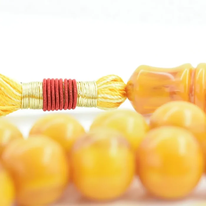 تسبیح سندلوس 33 دانه اصل کد 1045 بودار تراش گرد پرچمی آقابزرگ - Image 7