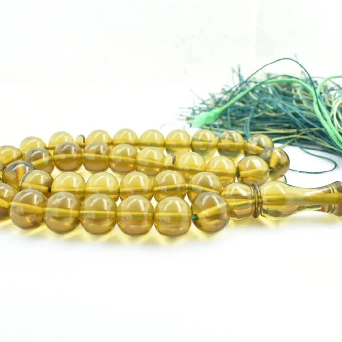 تسبیح سندلوس 33 دانه اصل کد 1046 بودار گرد سبز زیتونی آقابزرگ - Image 4