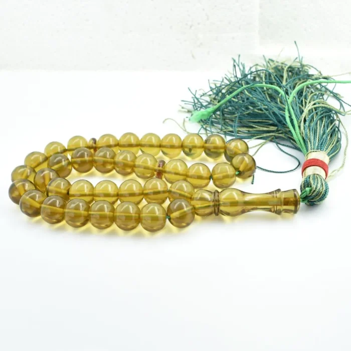 تسبیح سندلوس 33 دانه اصل کد 1046 بودار گرد سبز زیتونی آقابزرگ - Image 5