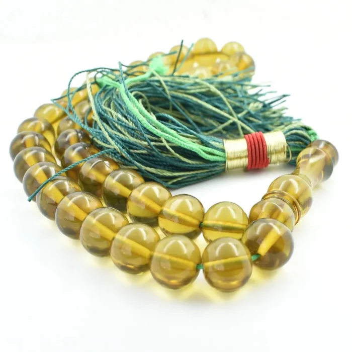 تسبیح سندلوس 33 دانه اصل کد 1046 بودار گرد سبز زیتونی آقابزرگ - Image 6