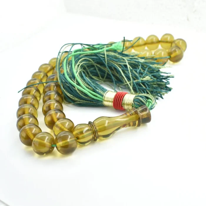 تسبیح سندلوس 33 دانه اصل کد 1046 بودار گرد سبز زیتونی آقابزرگ - Image 7