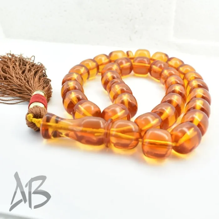 تسبیح سندلوس 33 دانه کد 1052 بودار استوانه‌ای لبه گرد بسیار خوش تراش آقابزرگ - Image 5