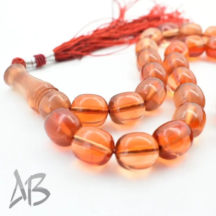 تسبیح سندلوس 33 دانه اصل کد 1055 بودار استوانه‌ای لبه گرد خوشرنگ آقابزرگ - Image 3