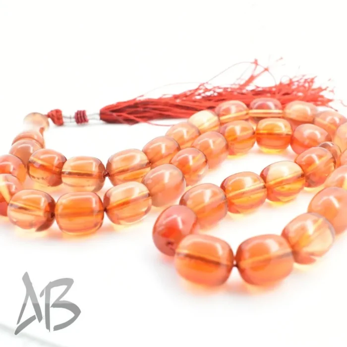 تسبیح سندلوس 33 دانه اصل کد 1055 بودار استوانه‌ای لبه گرد خوشرنگ آقابزرگ - Image 4