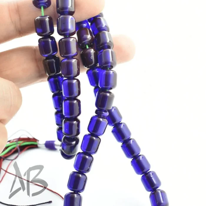 تسبیح سندلوس 49 دانه اصل کد 1056 بودار استوانه‌ای دوپوست آقابزرگ - Image 3