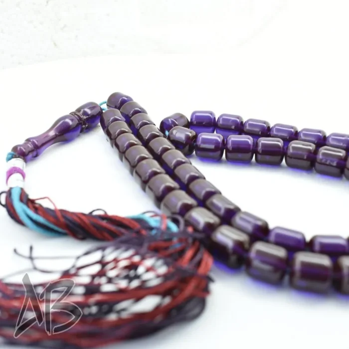 تسبیح سندلوس 49 دانه اصل کد 1057 بودار استوانه‌ای دوپوست آقابزرگ - Image 3