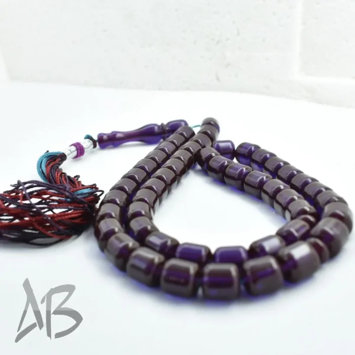 تسبیح سندلوس 49 دانه اصل کد 1057 بودار استوانه‌ای دوپوست آقابزرگ - Image 4