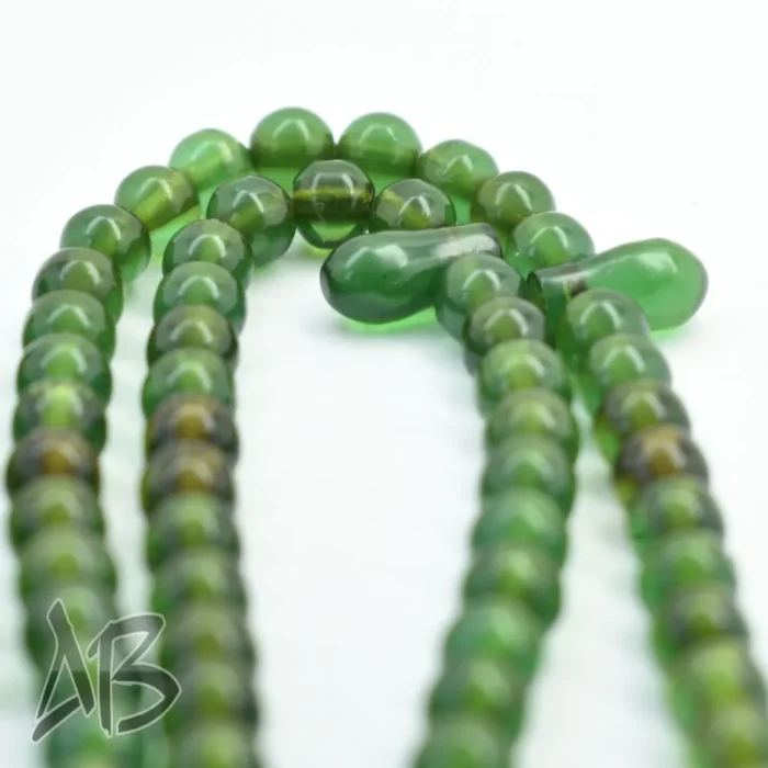 تسبیح سندلوس 100 دانه (101 دانه) کد 1060 بودار گرد ریز سندانی سبز پررنگ - Image 4