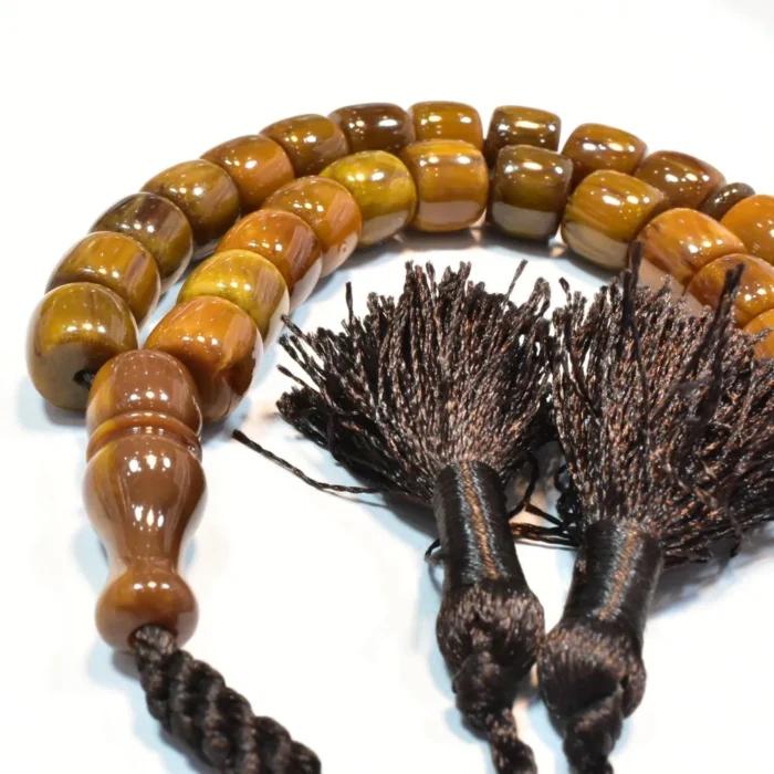 تسبیح سندلوس 33 دانه کد 1063 بسیار خوشرنگ بودار تراش قیچی آقابزرگ - Image 6