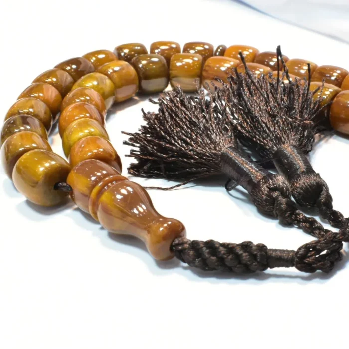 تسبیح سندلوس 33 دانه کد 1063 بسیار خوشرنگ بودار تراش قیچی آقابزرگ - Image 7