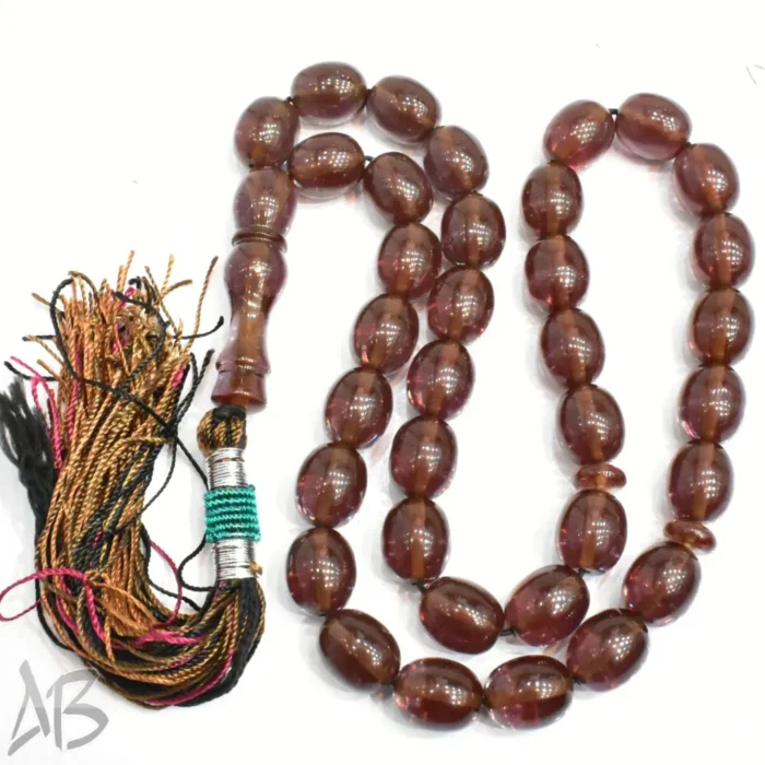 تسبیح سندلوس 35 دانه اصل کد 1069 بودار تخم مرغی خوشدست آقابزرگ - Image 6