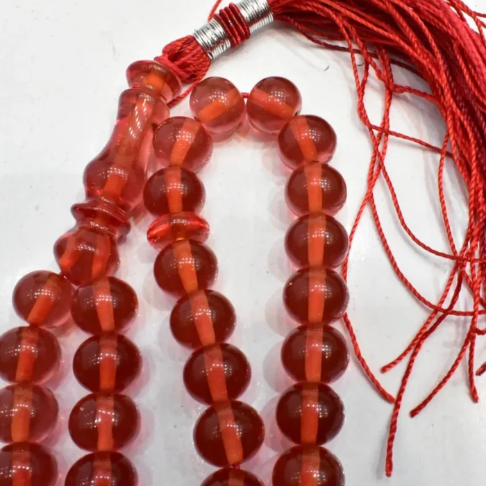 تسبیح سندلوس 33 دانه اصل کد 1078 بودار تراش شلغمی زیبا و خوشرنگ آقابزرگ - Image 4