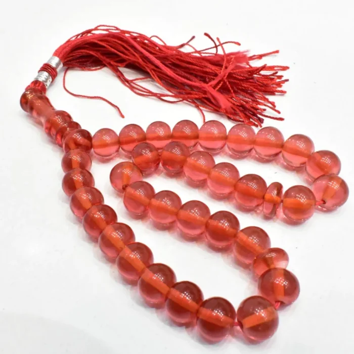 تسبیح سندلوس 33 دانه اصل کد 1078 بودار تراش شلغمی زیبا و خوشرنگ آقابزرگ - Image 5