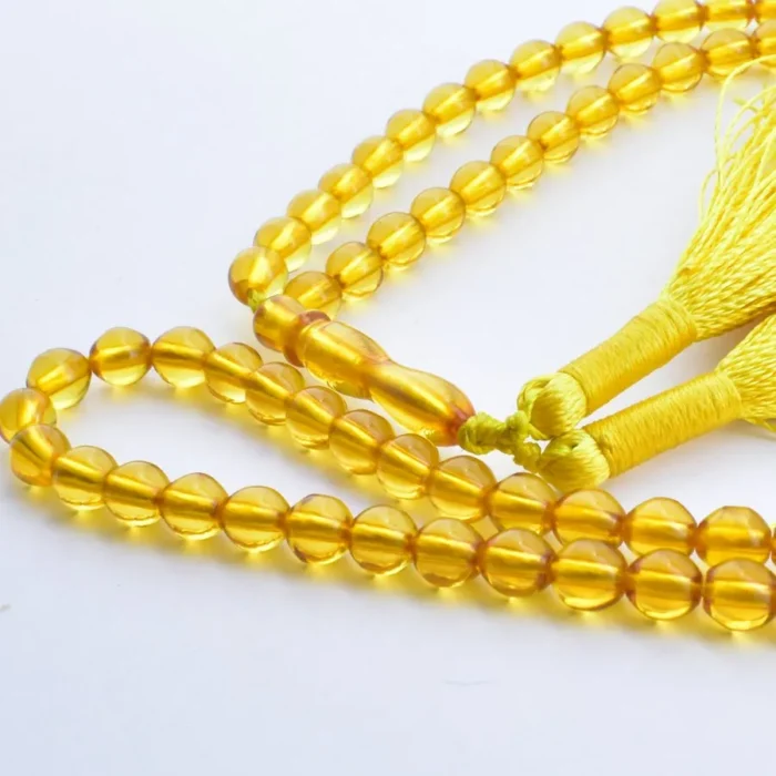 تسبیح سندلوس 100 دانه (101 دانه) زرد کد 1080 بودار گرد ریز - Image 4