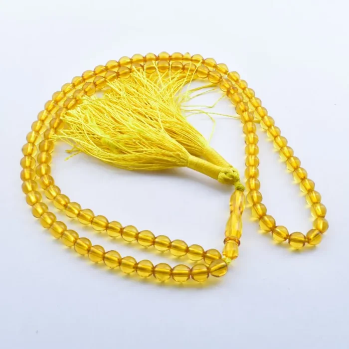 تسبیح سندلوس 100 دانه (101 دانه) زرد کد 1080 بودار گرد ریز - Image 6