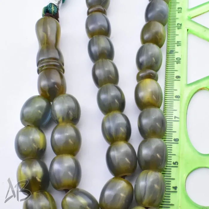 تسبیح سندلوس 33 دانه اصل بودار کد 1085 تراش بیضی قیچی خوشدست آقابزرگ - Image 4