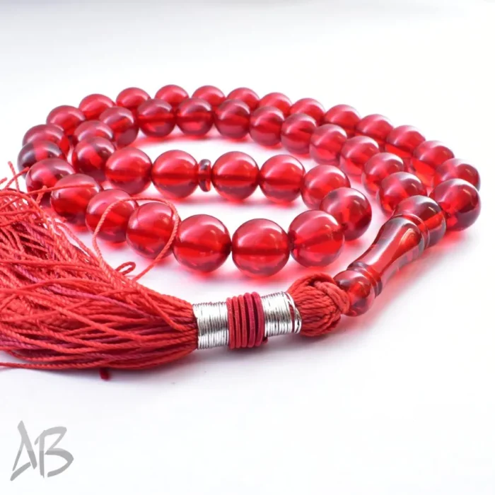 تسبیح کهربای 41 دانه خوش دست و خوش رنگ کد 1087 آقابزرگ - Image 5