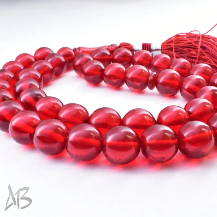 تسبیح کهربای 41 دانه خوش دست و خوش رنگ کد 1087 آقابزرگ - Image 6