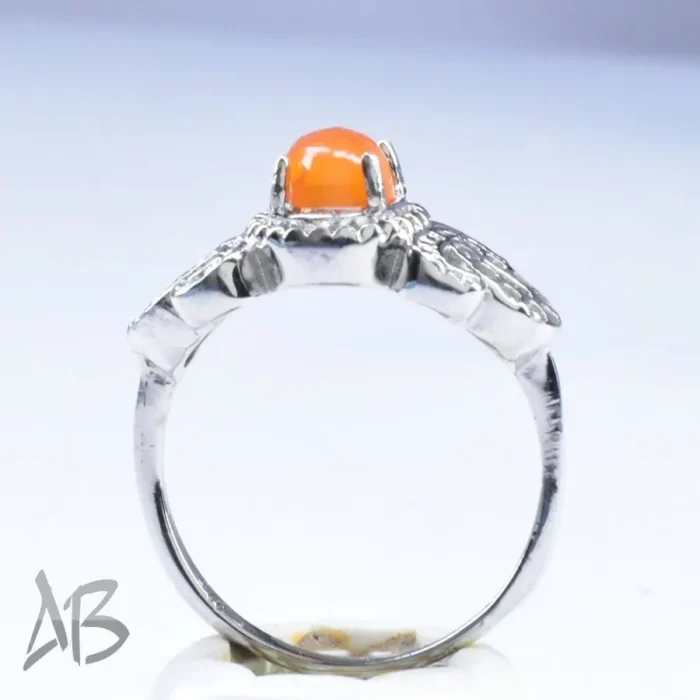 انگشتر نقره زنانه با نگین اپال بسیار خوشرنگ، کد 643 - Image 3