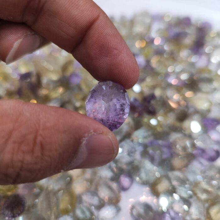 سنگ سیترین، آماتیست و اسموکی کوارتز لیزر کات درجه یک آقابزرگ کد Gem15 - Image 4