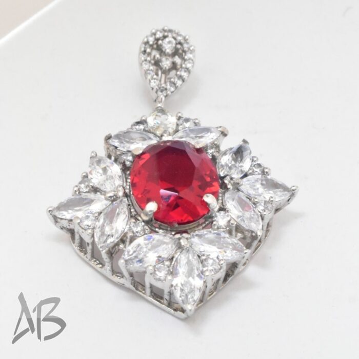 گردنبند نقره (مدالی) اصل جدید نگین دار جذاب آقابزرگ کد Med74 - Image 5