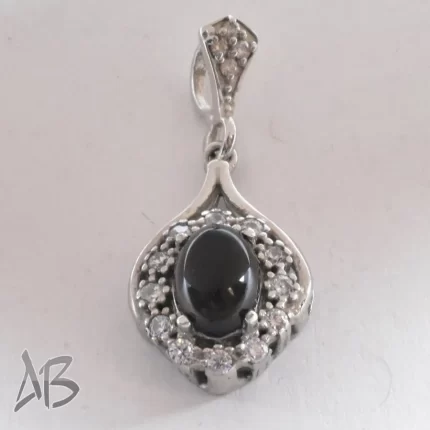 مدالی گردنبند اسموکی کوارتز