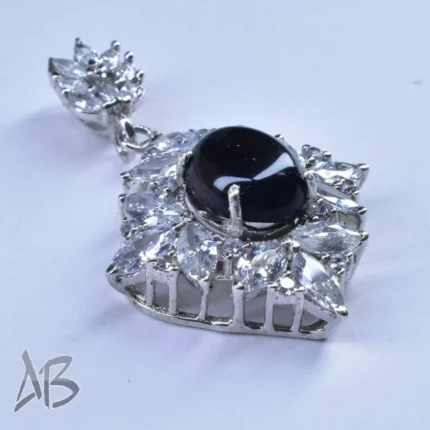 گردنبند نقره اسموکی کوارتز