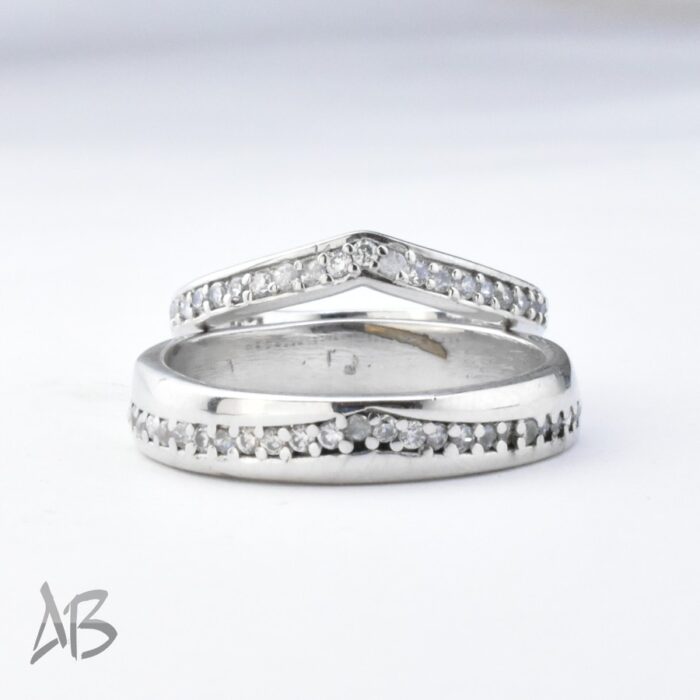 حلقه ست نقره مناسب ازدواج، نامزدی، ضد حساسیت آقابزرگ کد Set2 - Image 9