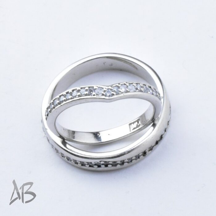 حلقه ست نقره مناسب ازدواج، نامزدی، ضد حساسیت آقابزرگ کد Set2 - Image 5